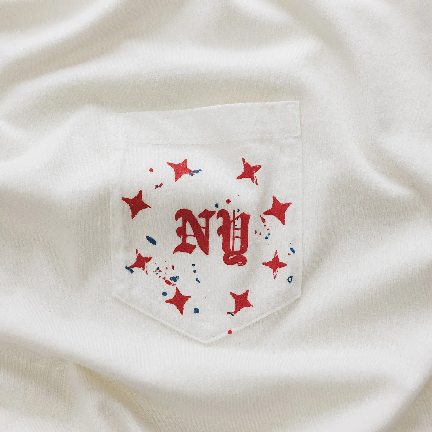 NY Vintage White Pocket T-Shirt sold by Duke + Dexter product image thumbnail 2