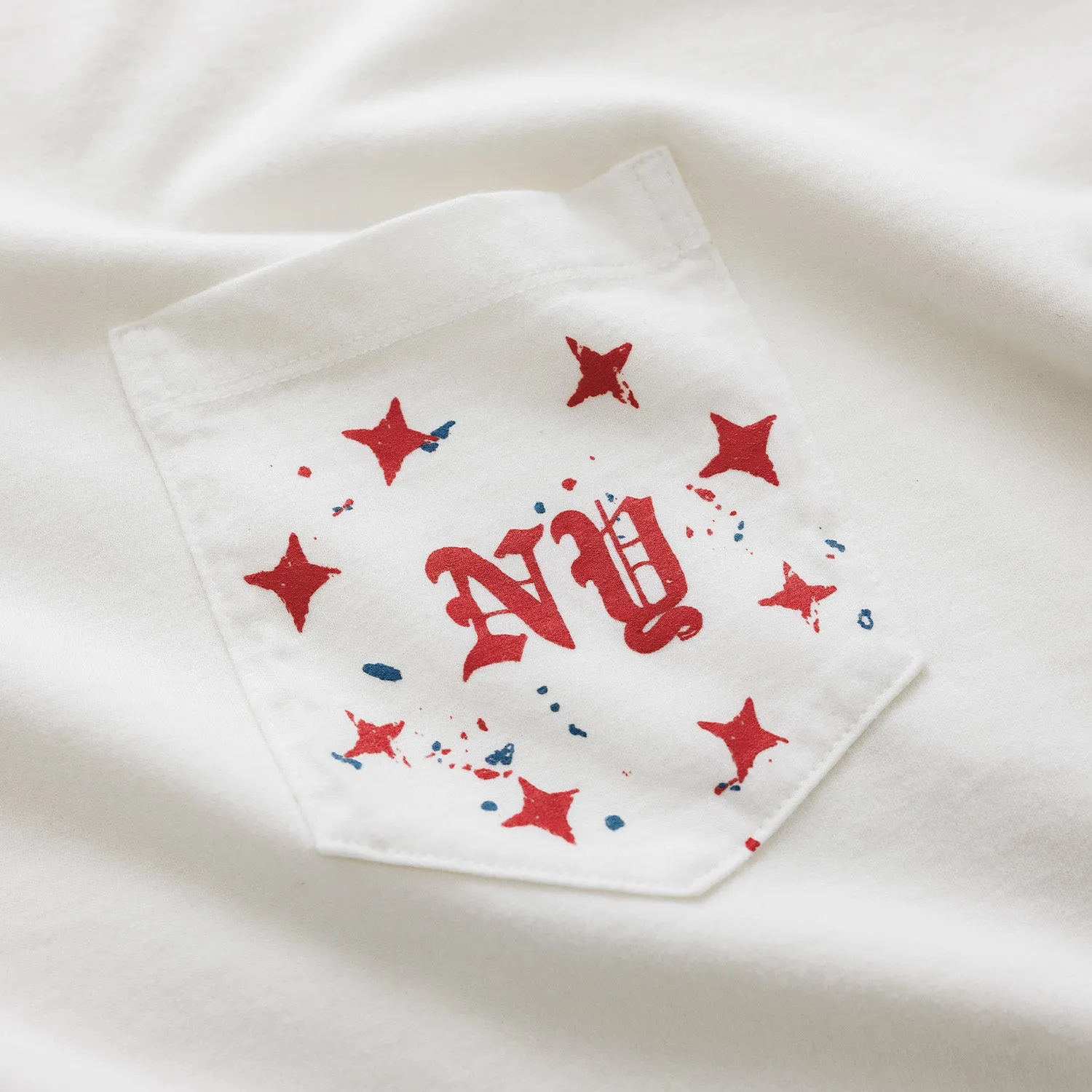 NY Vintage White Pocket T-Shirt sold by Duke + Dexter product image thumbnail 4