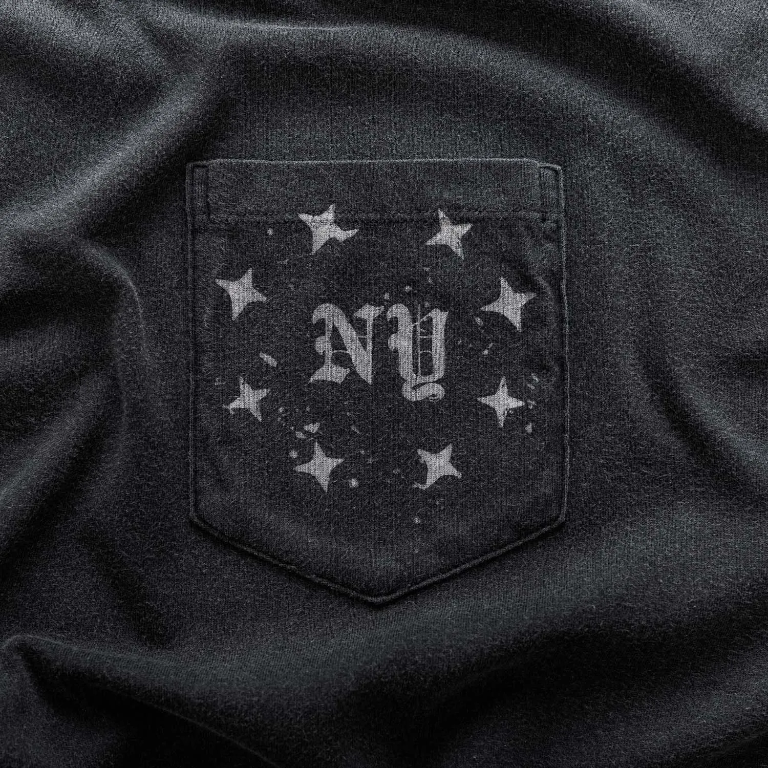 NY Washed Black Pocket T-Shirt sold by Duke + Dexter product image thumbnail 5