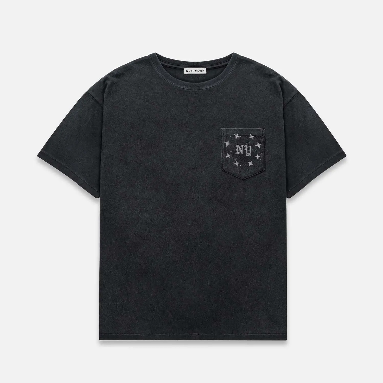 NY Washed Black Pocket T-Shirt sold by Duke + Dexter