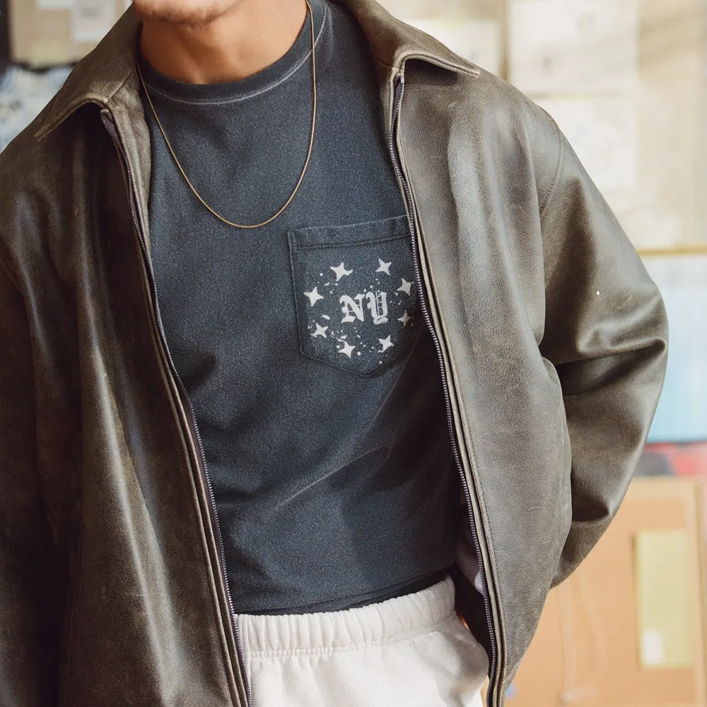 NY Washed Black Pocket T-Shirt sold by Duke + Dexter product image thumbnail 2