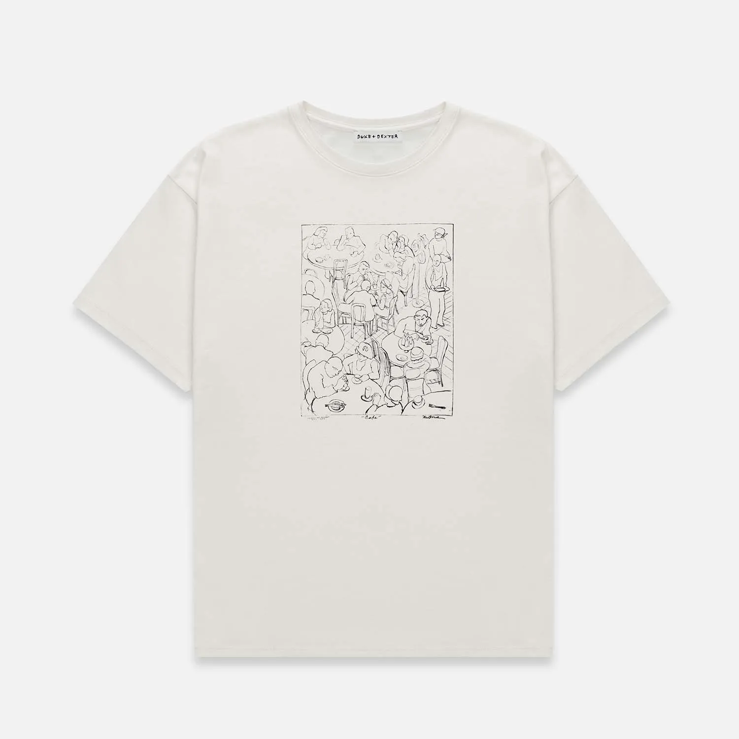 NY Cafe Vintage White T-Shirt sold by Duke + Dexter
