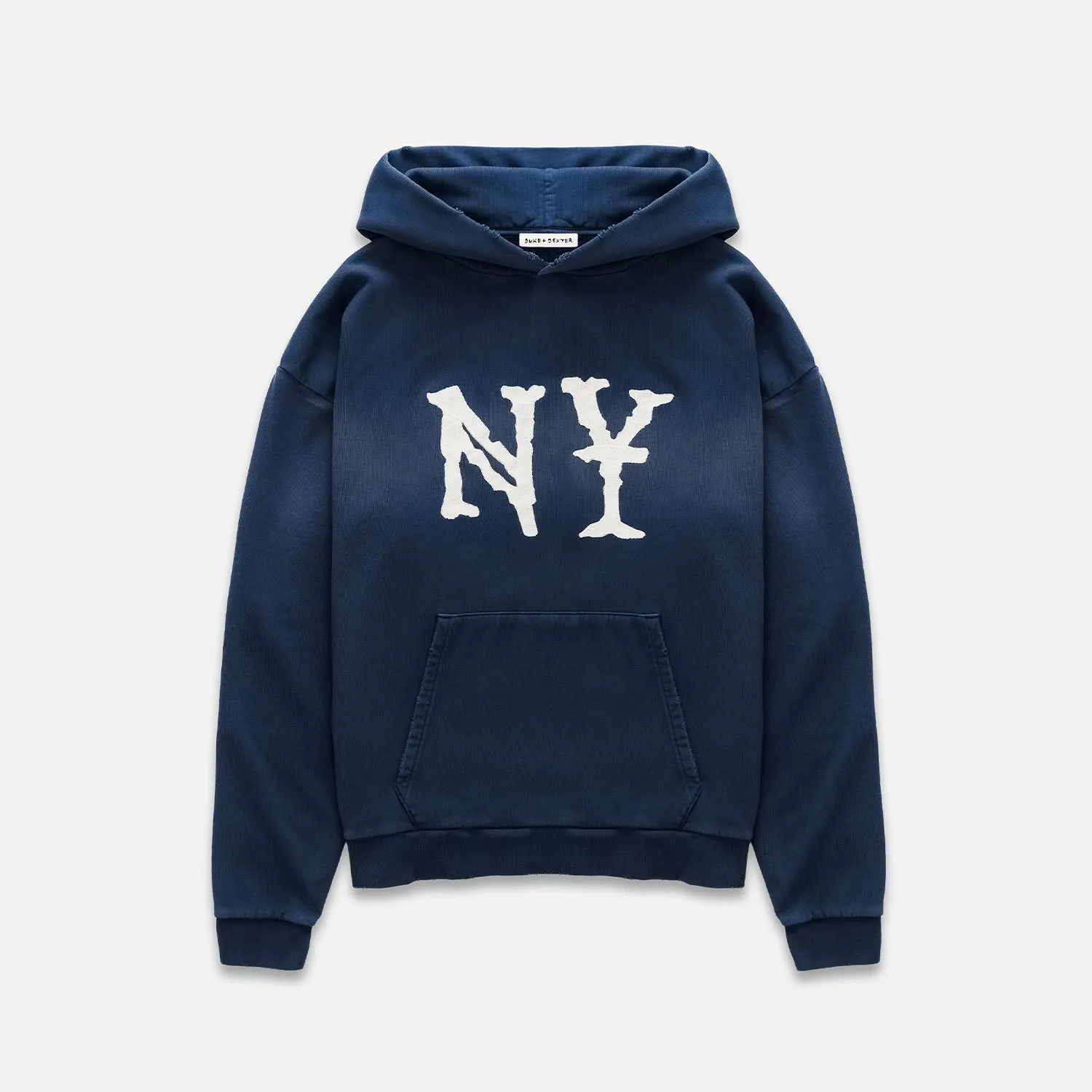NY Embroidered Navy Hoodie sold by Duke + Dexter
