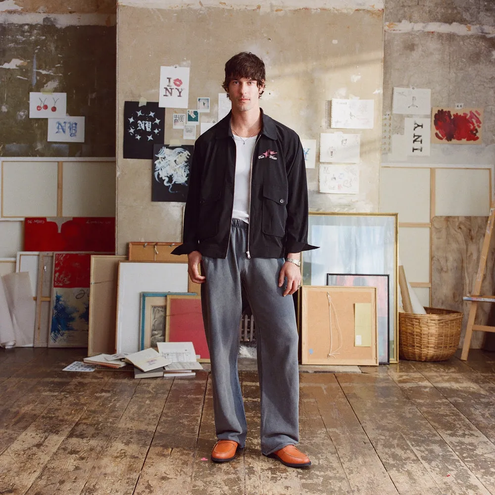 NY Paint Splatter Washed Grey Sweat Pant sold by Duke + Dexter product image thumbnail 2