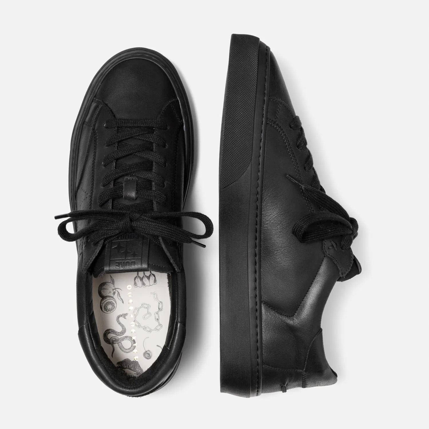 Plus Court Black Sneaker - Men's sold by Duke + Dexter product image thumbnail 5
