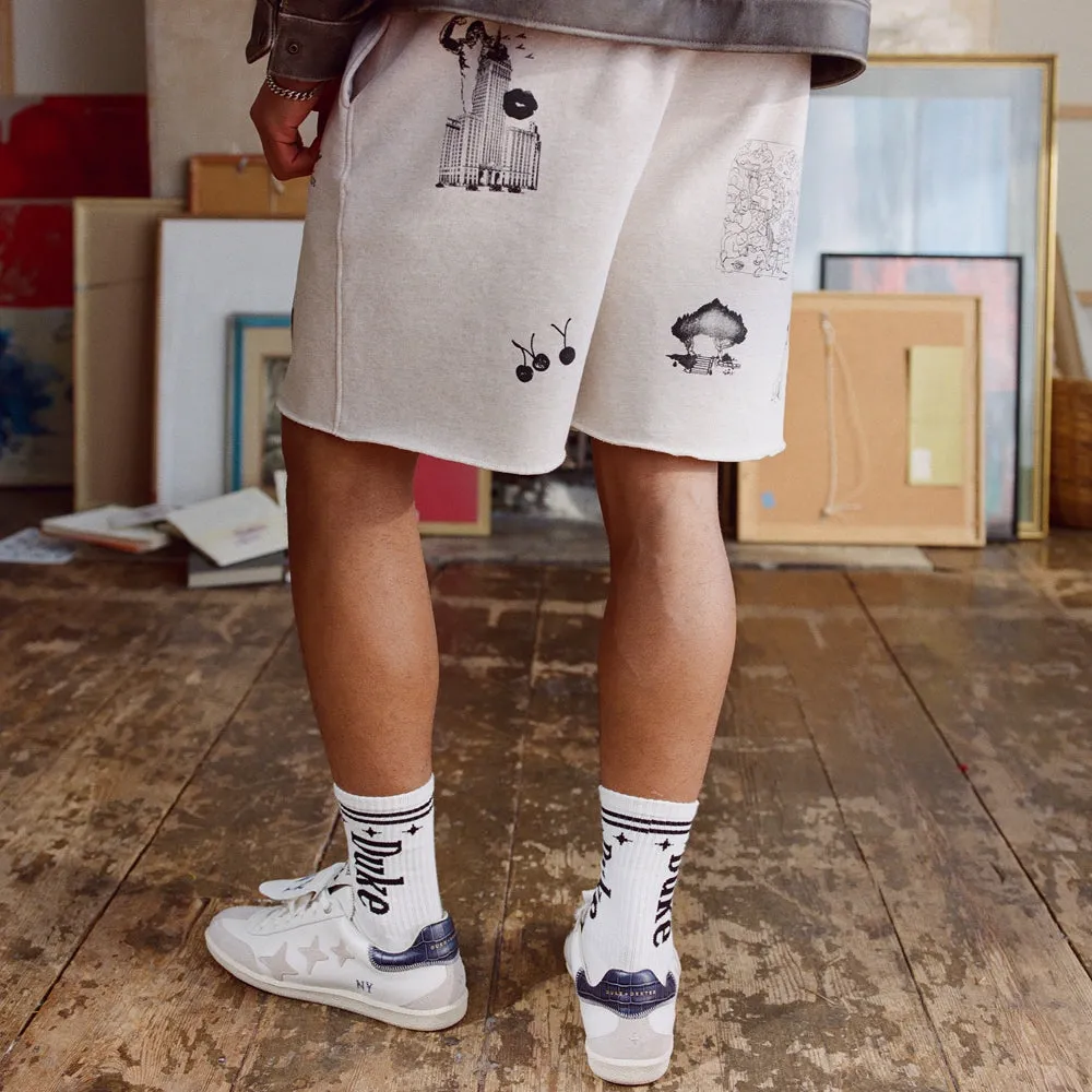 NY Sketch Oat Marl Short sold by Duke + Dexter product image thumbnail 4