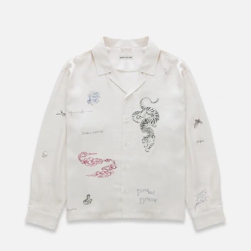 PD Sketch Antique White Shirt made by Duke + Dexter