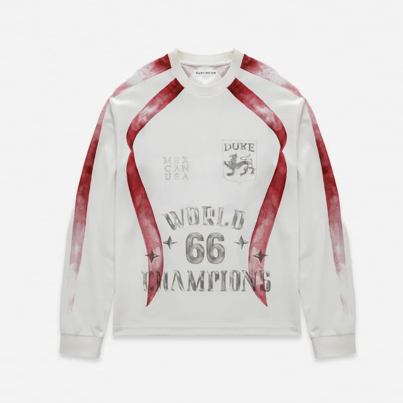 Duke World Champions White + Red Jersey made by Duke + Dexter