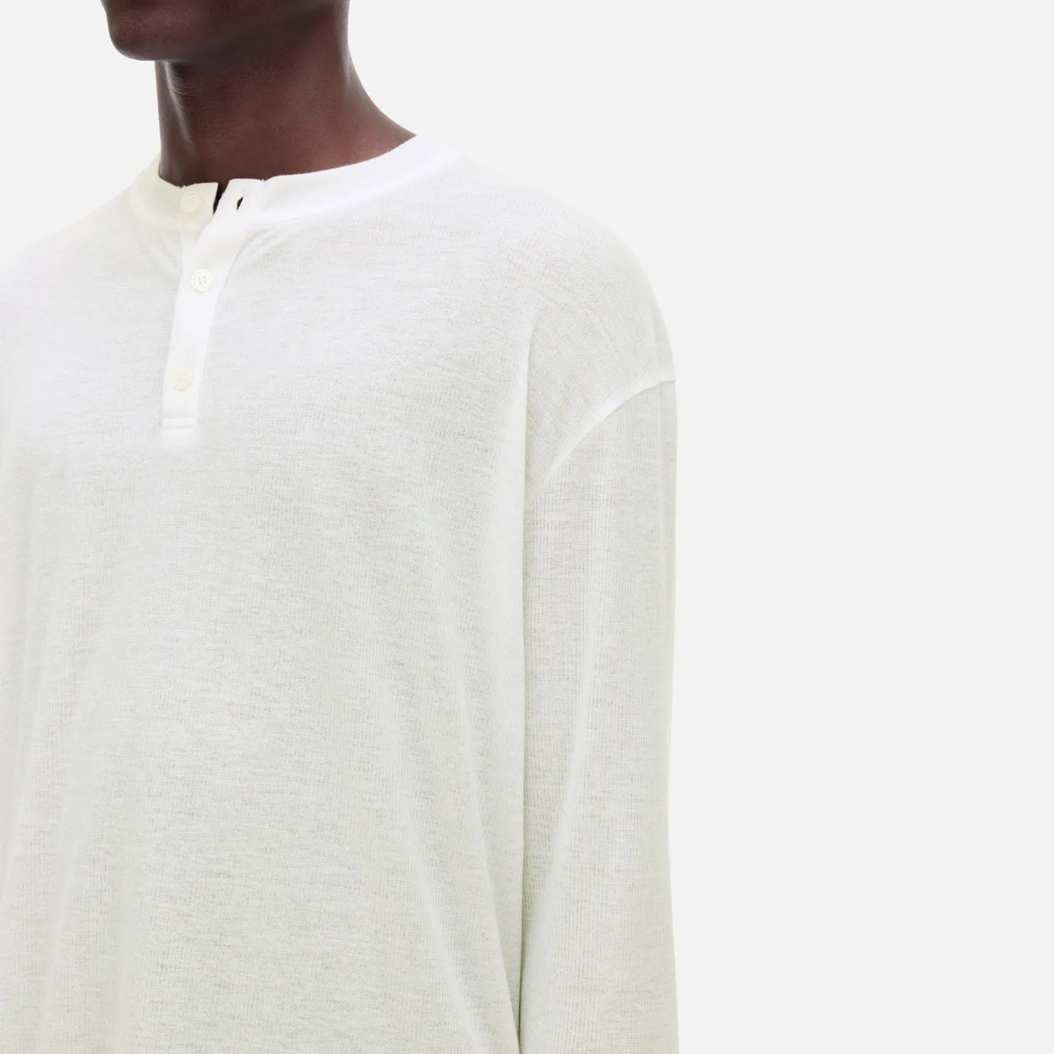 CB Relaxed White Henley sold by Duke + Dexter product image thumbnail 5