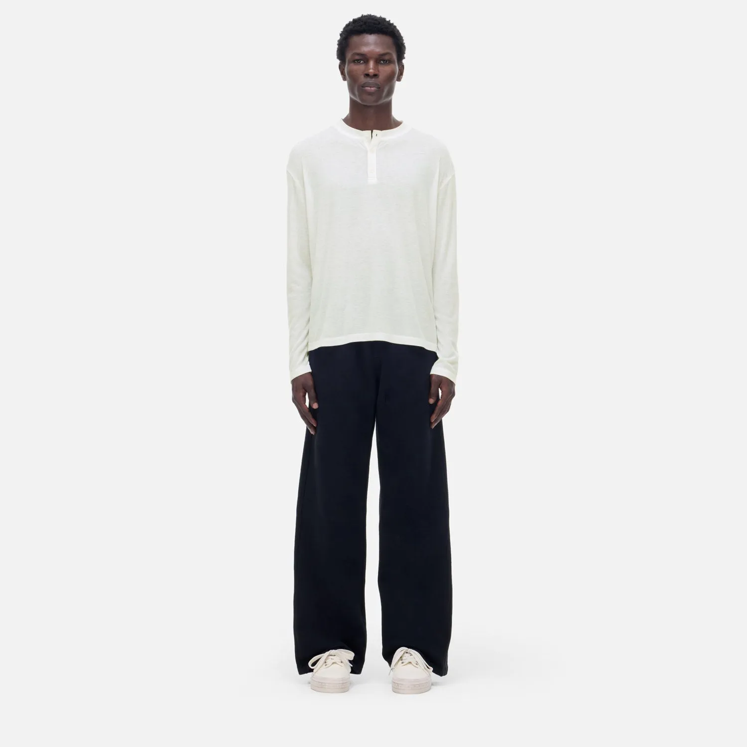 CB Relaxed White Henley sold by Duke + Dexter product image thumbnail 2