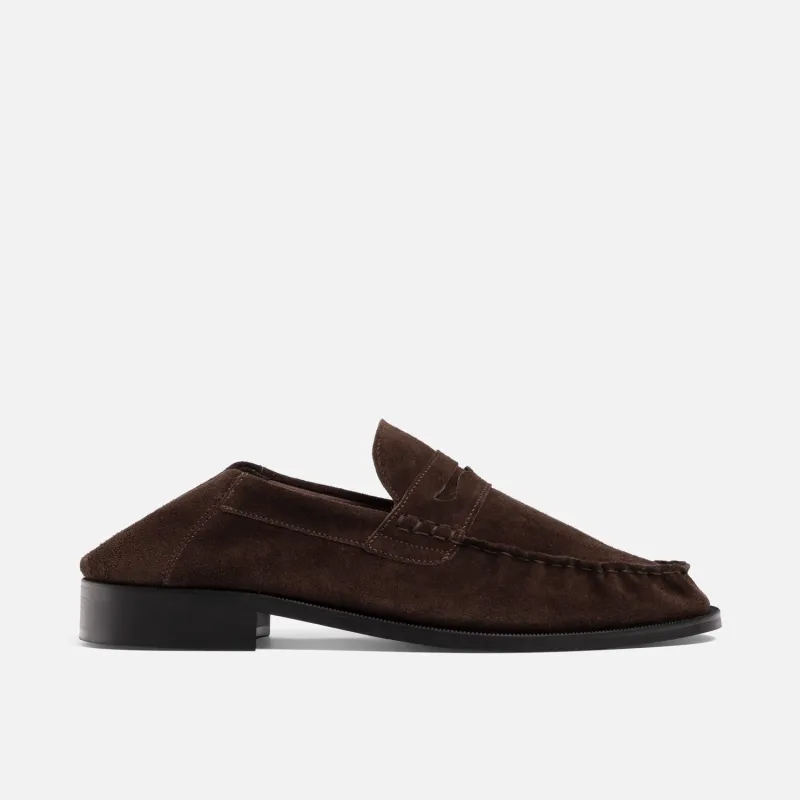 CB Brown Suede Foldable Ruched Loafer - Men's made by Duke + Dexter