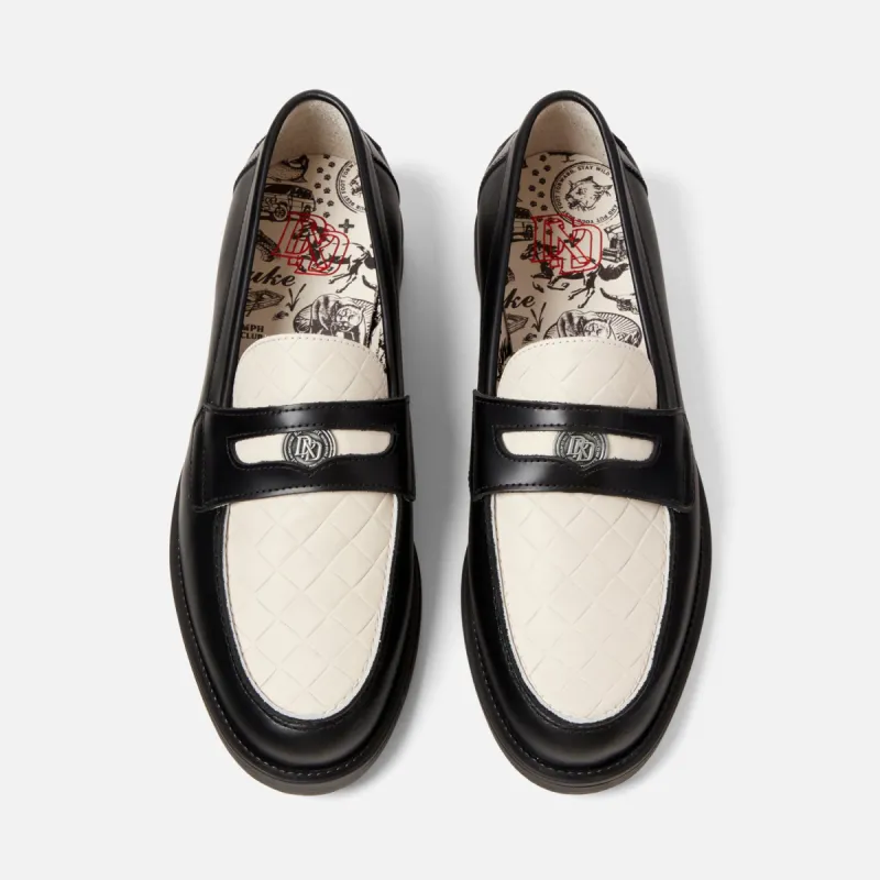 Represent Black + White Woven Penny Loafer - Men's sold by Duke + Dexter