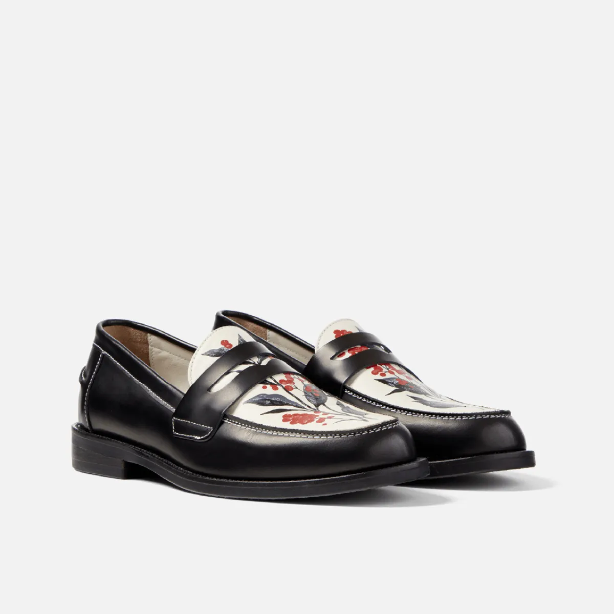 Wilde Hand-Painted Berry Penny Loafer - Women's sold by Duke + Dexter product image thumbnail 3