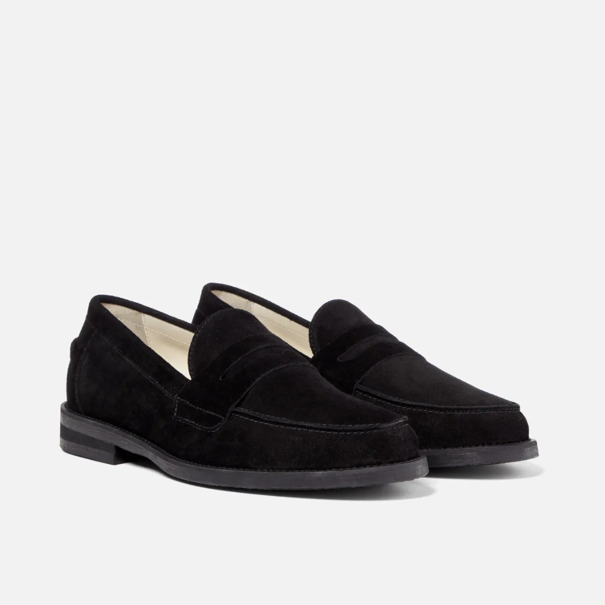 Wilde Black Suede Penny Loafer - Men's sold by Duke + Dexter product image thumbnail 3