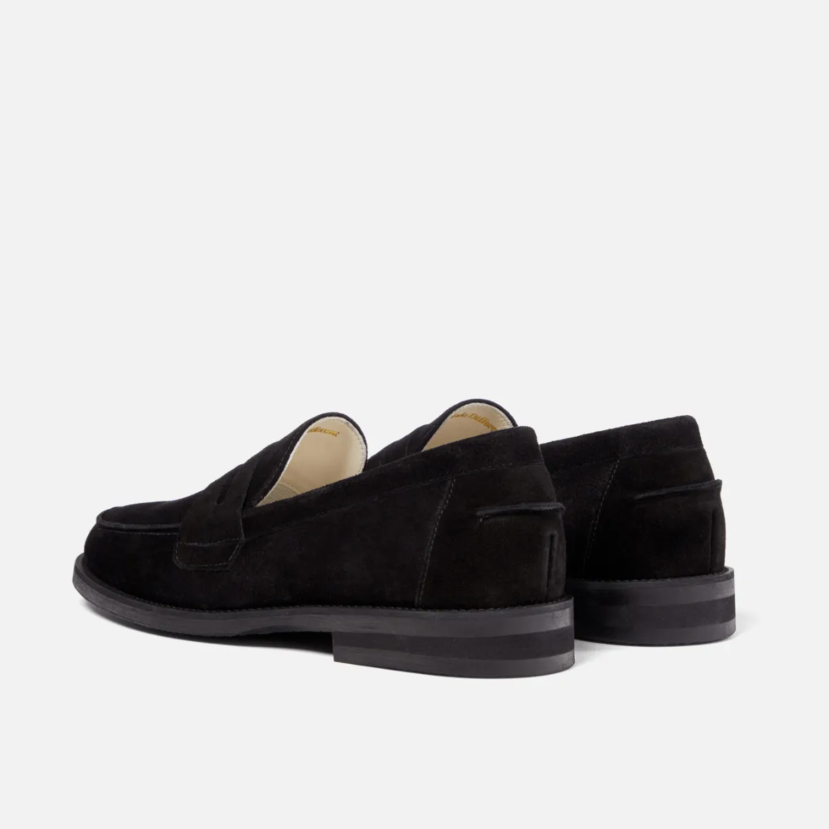 Wilde Black Suede Penny Loafer - Men's sold by Duke + Dexter product image thumbnail 5