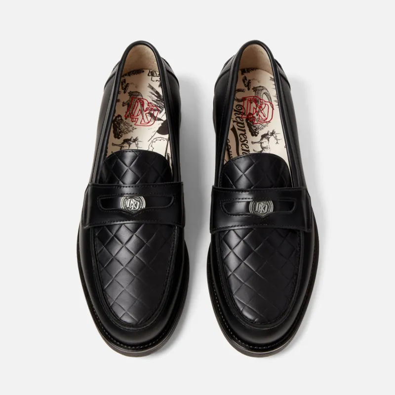 Represent Black Woven Penny Loafer - Men's sold by Duke + Dexter