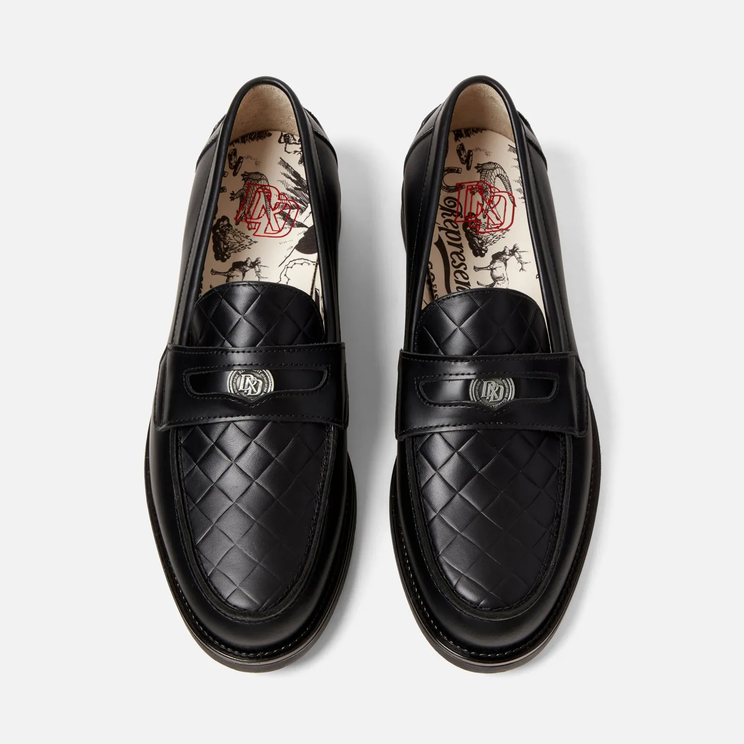 Represent Black Woven Penny Loafer - Men's | Parallel