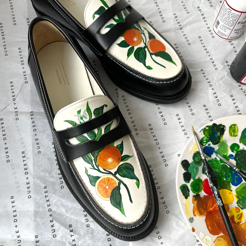 Hand-Painted Bespoke Penny Loafer - Men's sold by Duke + Dexter product image thumbnail 2