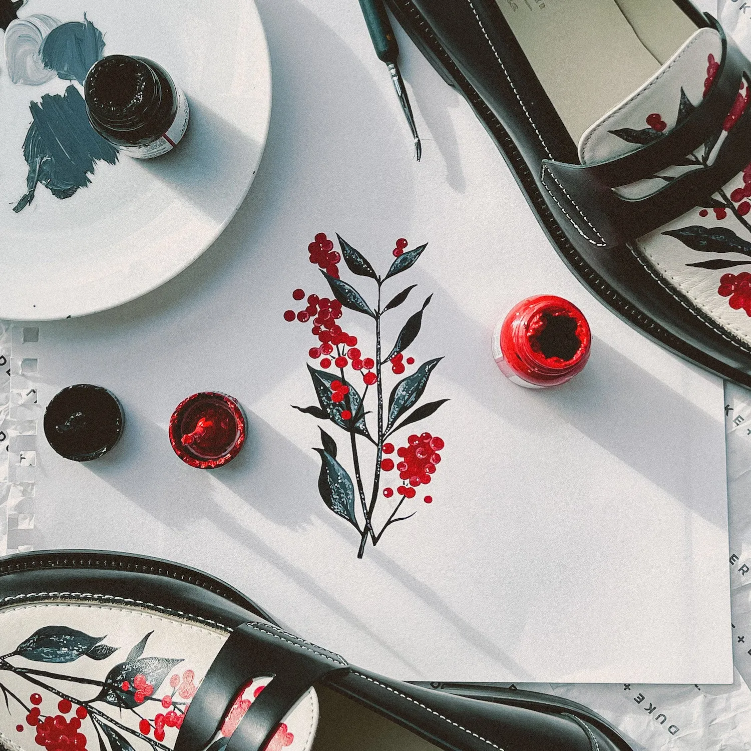 Wilde Hand-Painted Berry Penny Loafer - Men's sold by Duke + Dexter product image thumbnail 5