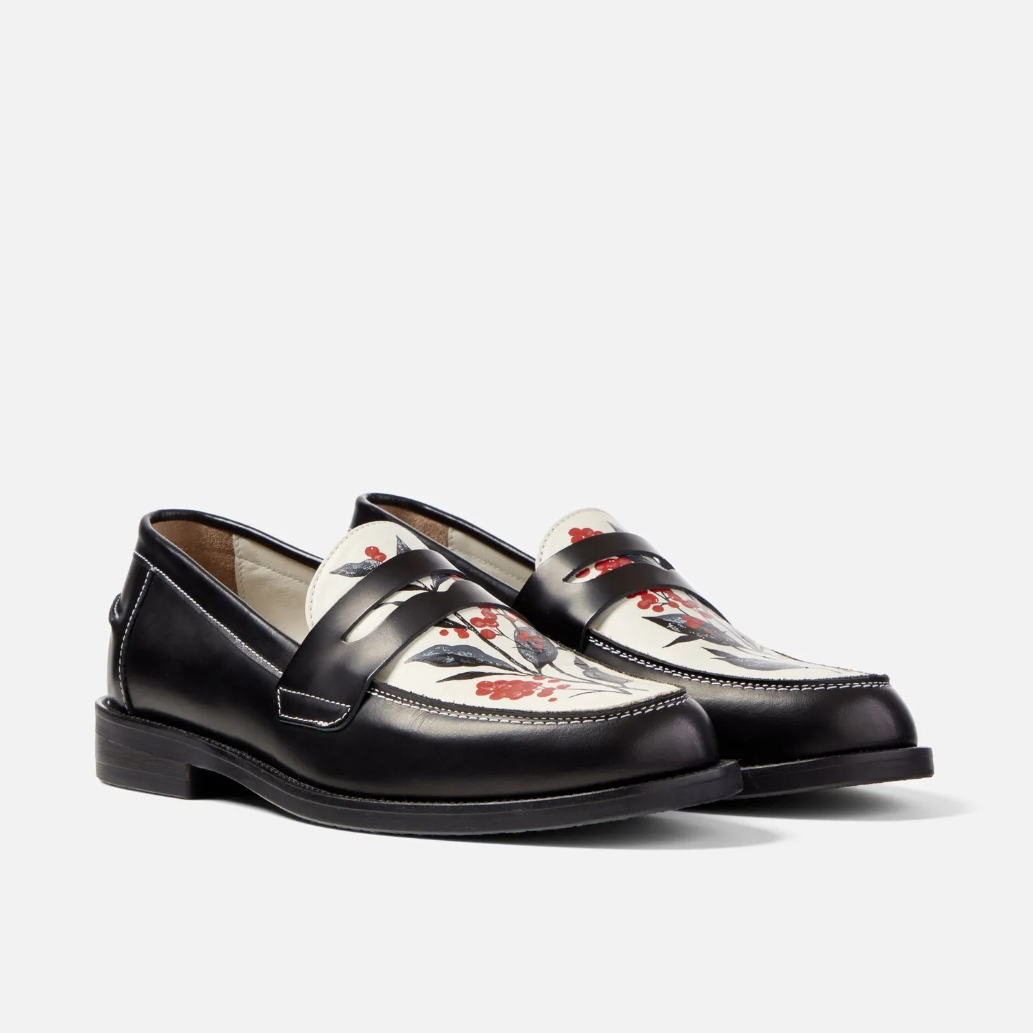 Wilde Hand-Painted Berry Penny Loafer - Men's sold by Duke + Dexter product image thumbnail 3
