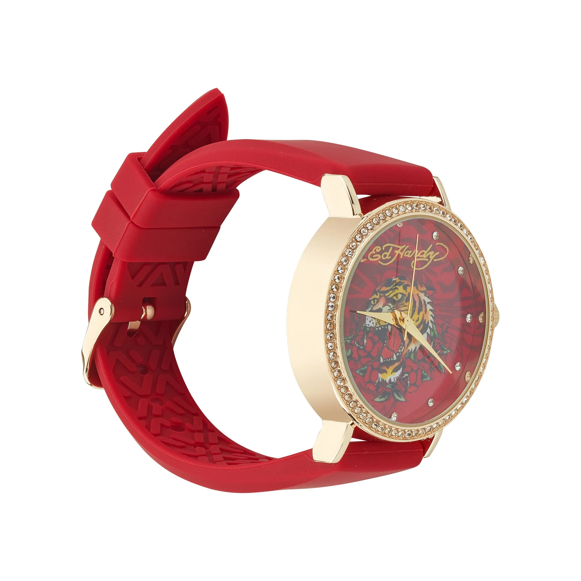 Ed Hardy Ladies Rubber Mul(Print)/Red Plain Analog Watch sold by iTouch Wearables product image thumbnail 2