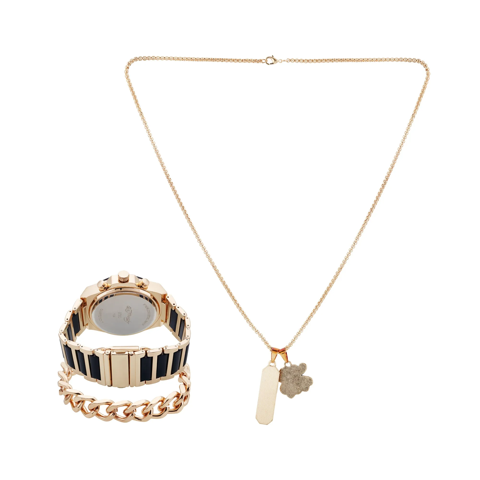 Ed Hardy Men's Brushed Gold Metal Bracelet Watch 52mm Gift Set sold by iTouch Wearables product image thumbnail 3