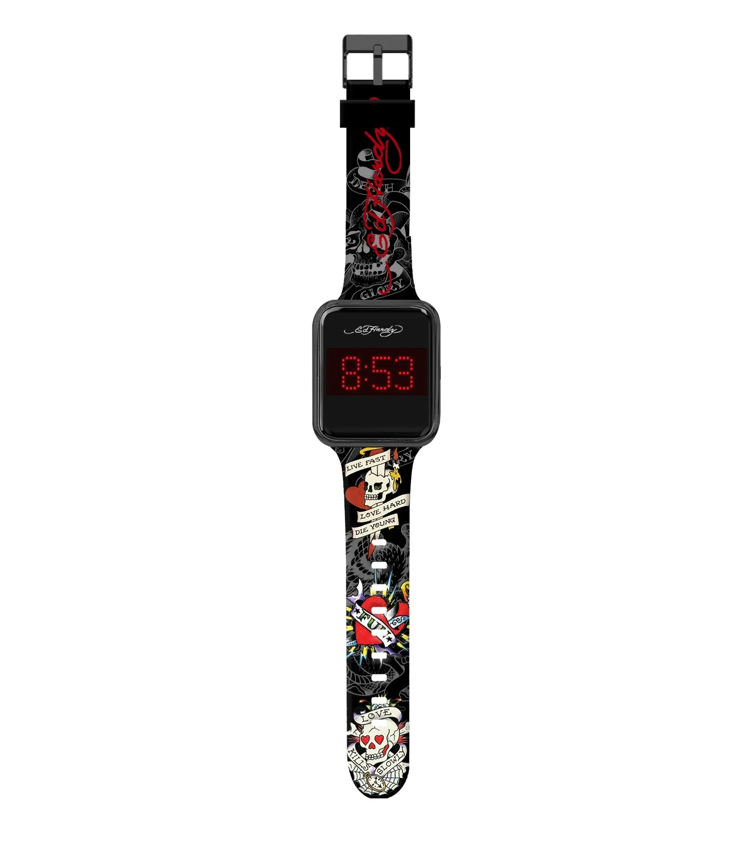 Ed Hardy Men's Multicolor Silicone Strap Watch 45mm sold by iTouch Wearables