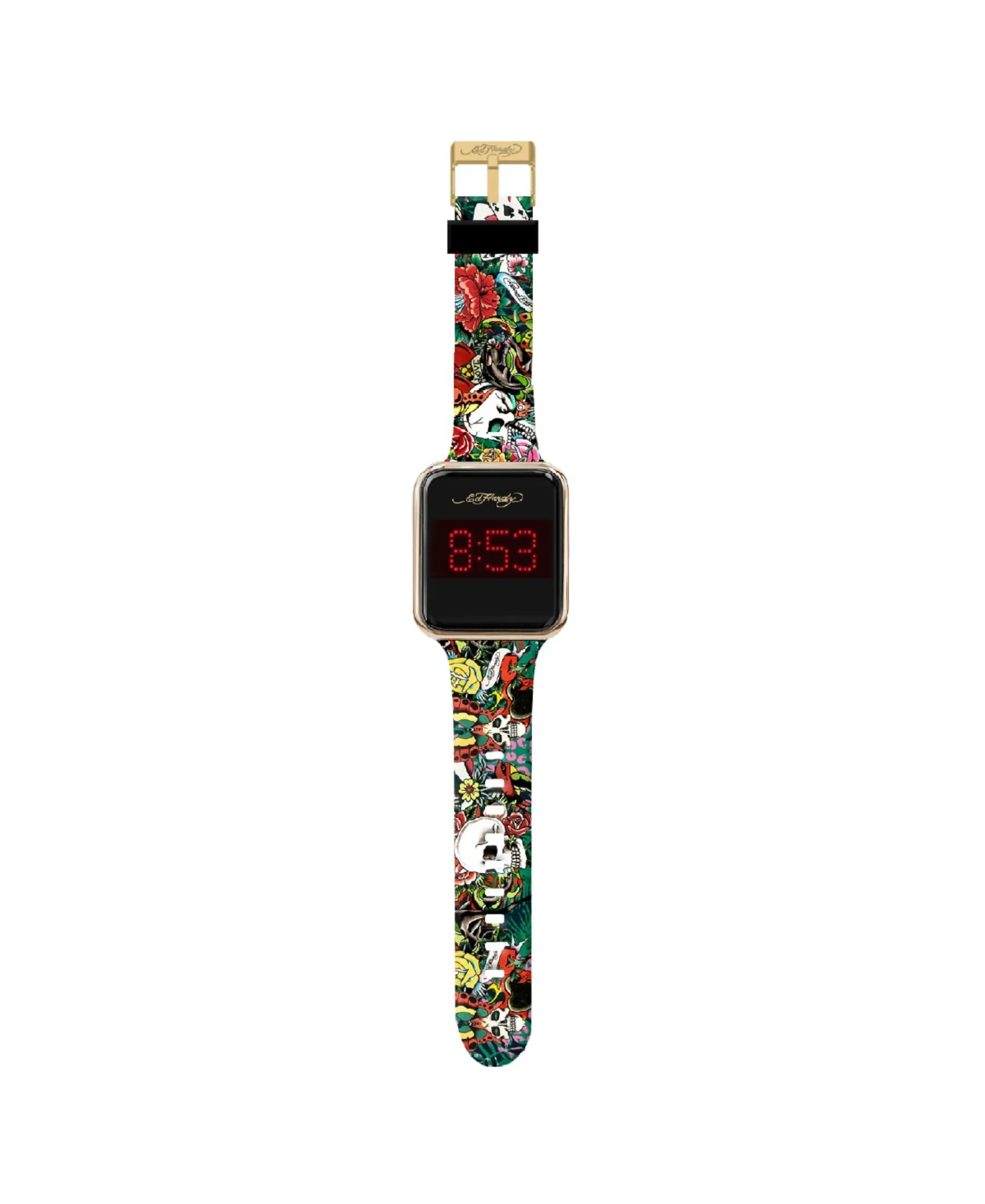 Ed Hardy Men's Multicolor Silicone Strap Watch 45mm sold by iTouch Wearables