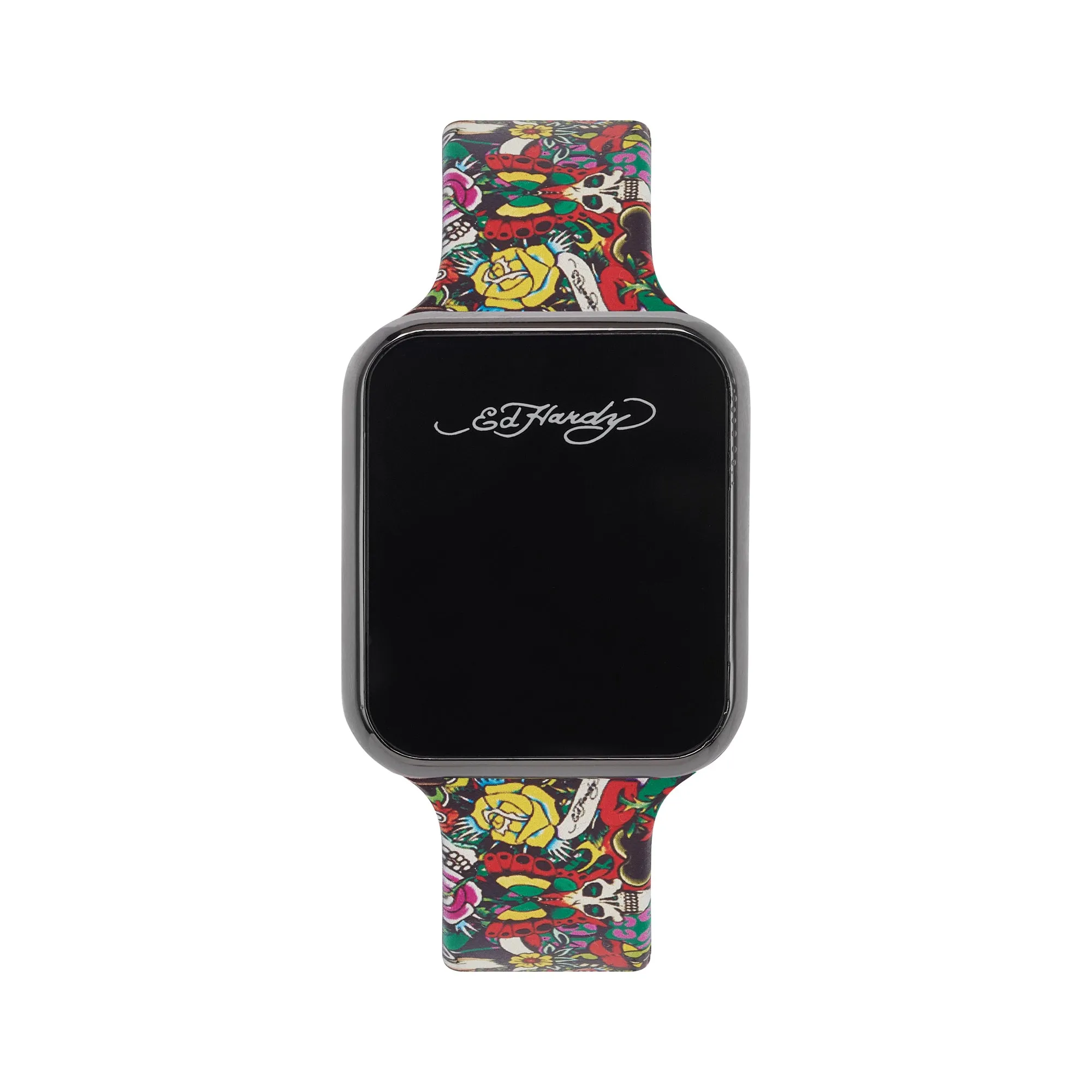Ed Hardy Men's Multicolor Silicone Strap Watch 45mm sold by iTouch Wearables