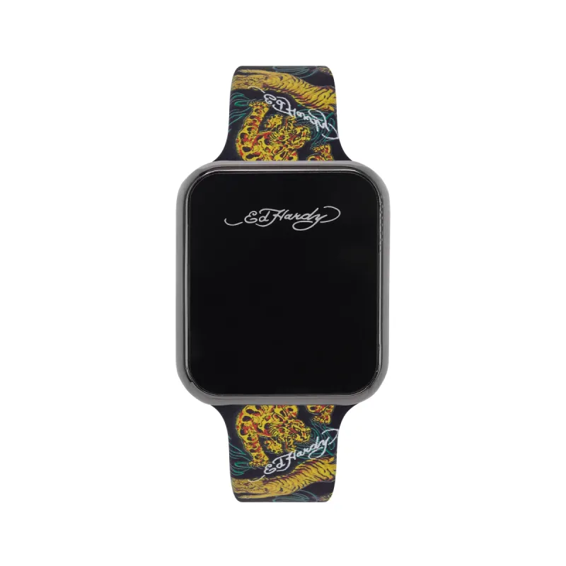 Ed Hardy Men's Multicolor Silicone Strap Watch 45mm sold by iTouch Wearables
