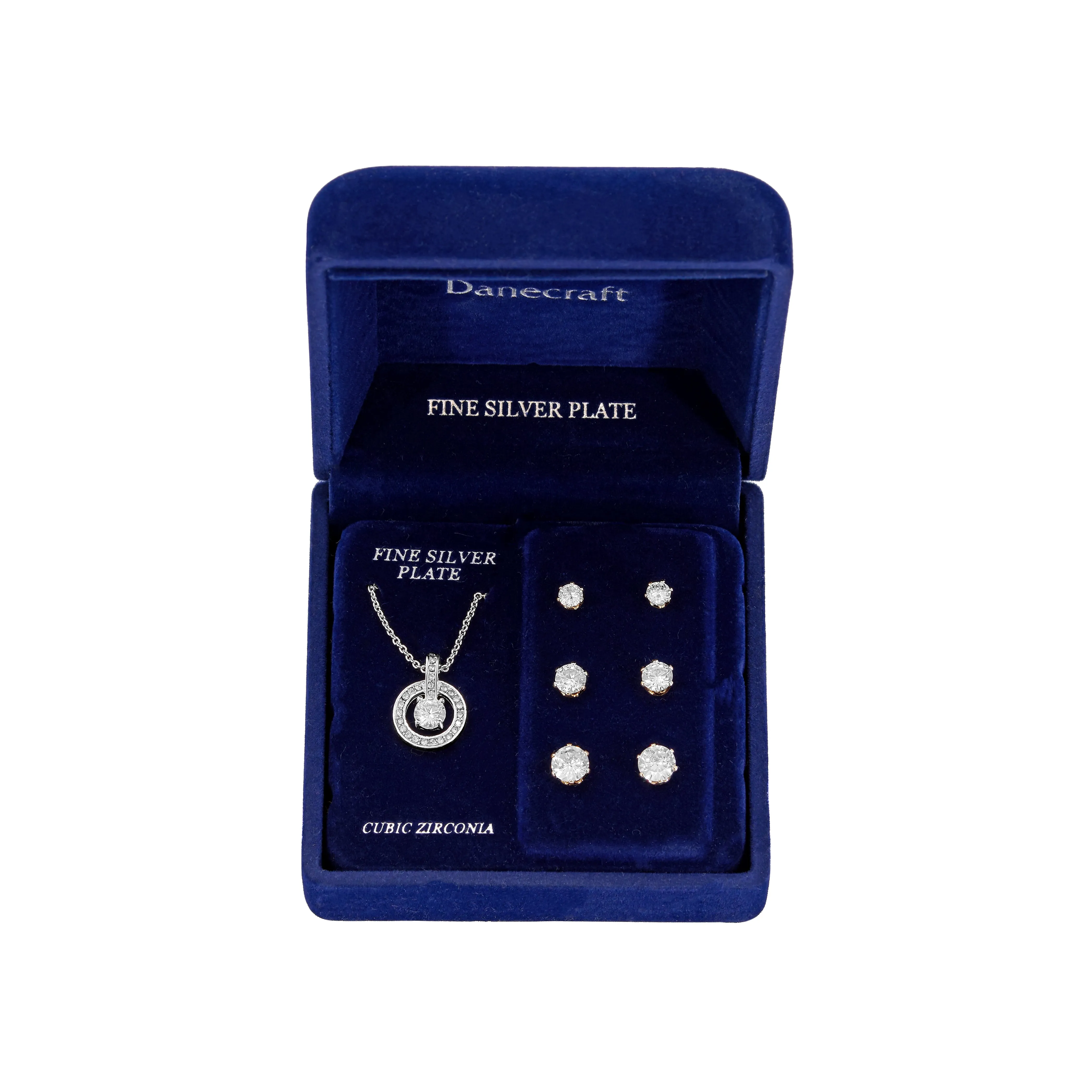 Danecraft Cubic Zirconia Pendant Necklace & Earrings Set sold by iTouch Wearables product image thumbnail 5