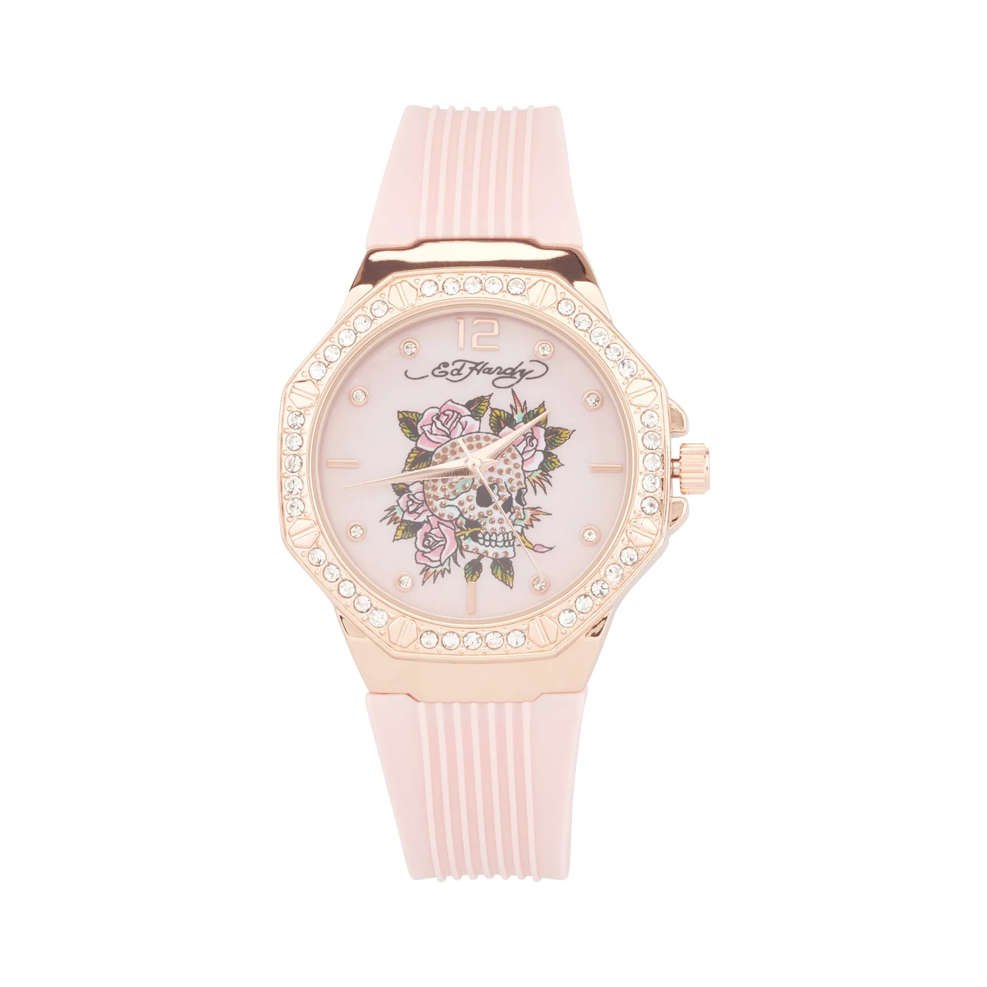 Ed Hardy Ladies Mop/Blush Plain Watch Analog sold by iTouch Wearables