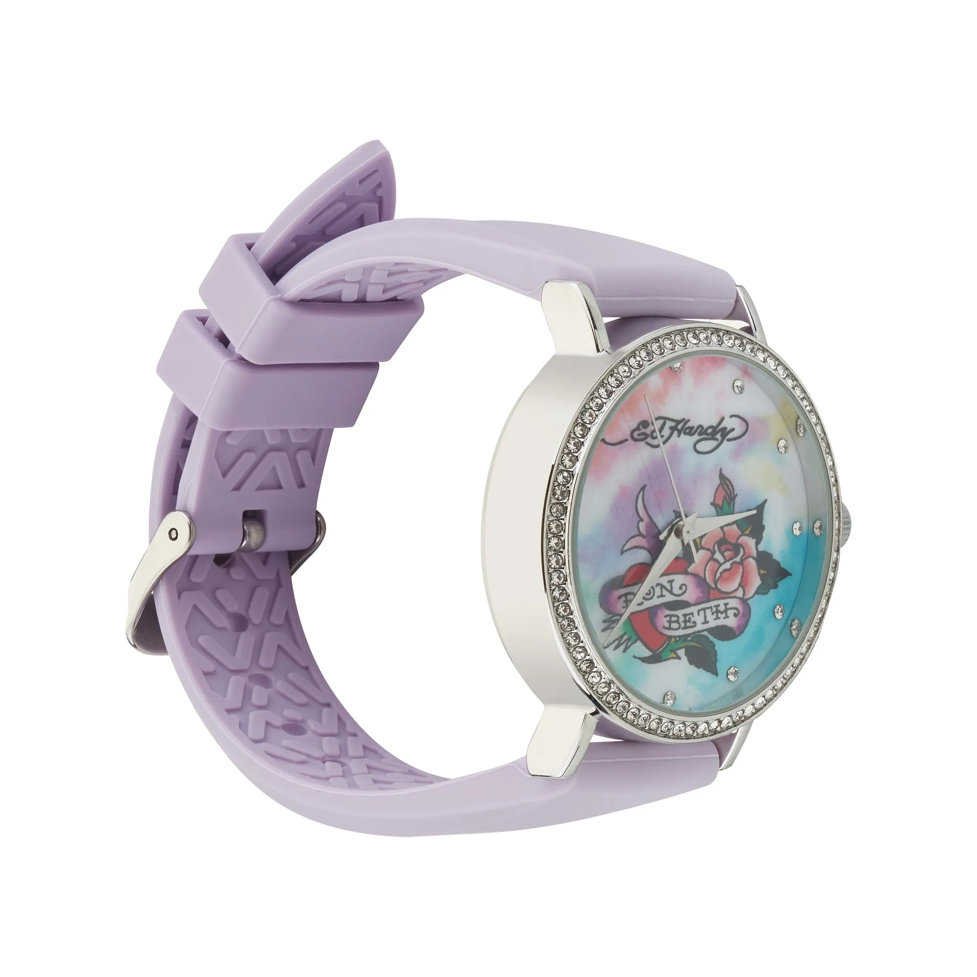 Ed Hardy Ladies Mul(Prt)/Lilac Plain Watch Analog sold by iTouch Wearables product image thumbnail 2