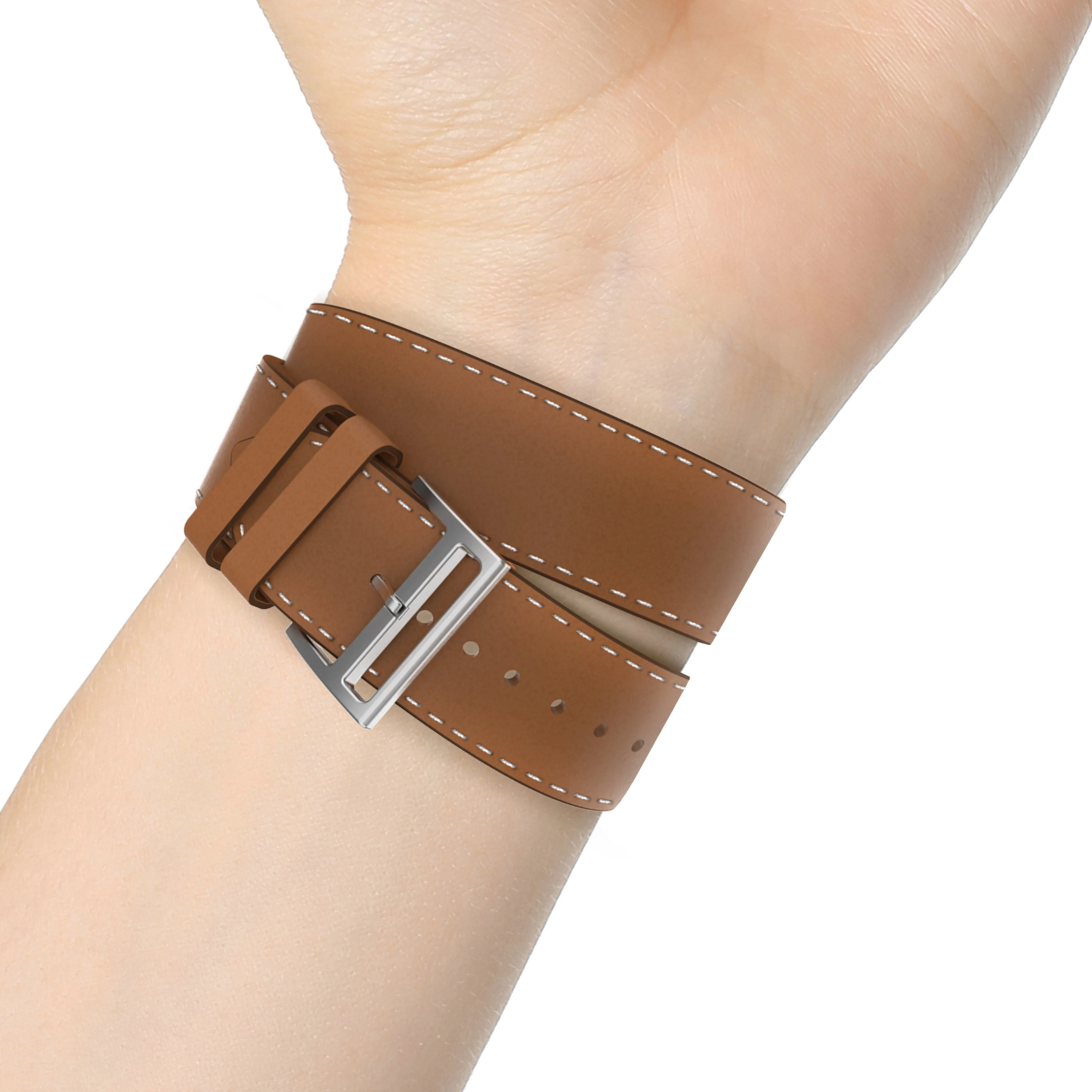 iTouch Air 4 | Jillian Michaels Edition Extra Band: Brown Leather/Silver sold by iTouch Wearables product image thumbnail 5