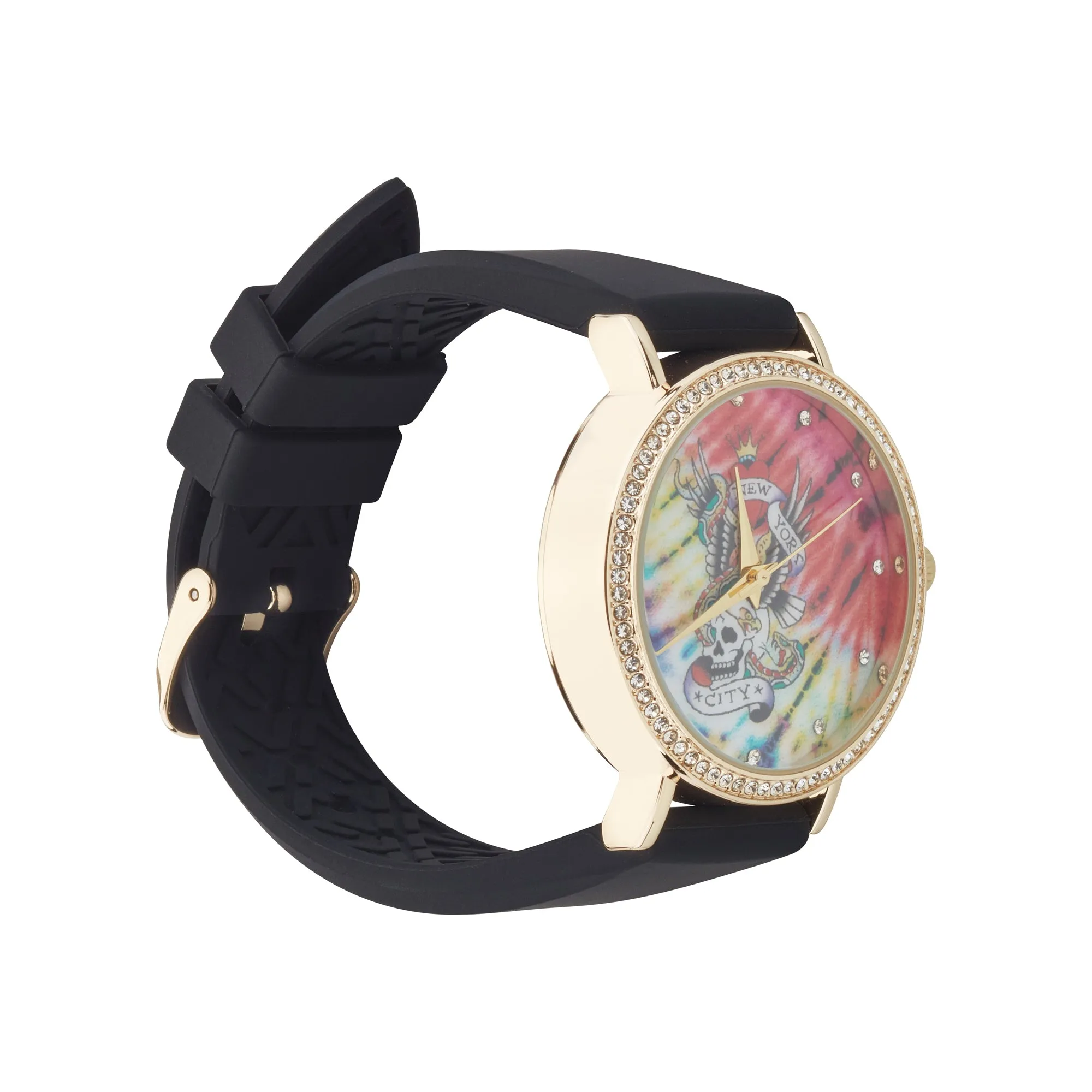 Ed Hardy Ladies Rubber Mul(Print)/Black Plain Analog Watch sold by iTouch Wearables product image thumbnail 2