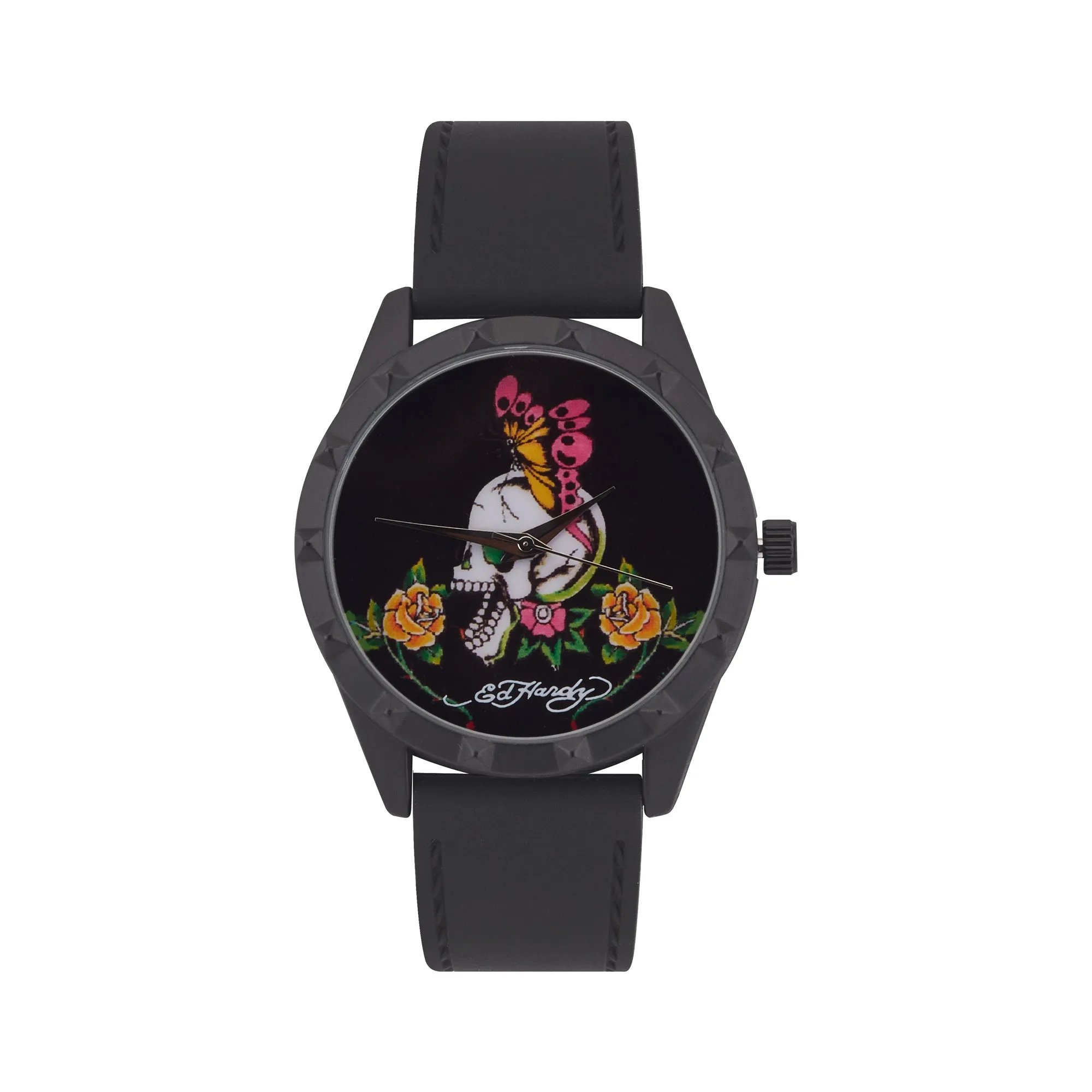 Ed Hardy Ladies Black/Black Plain Watch Analog sold by iTouch Wearables