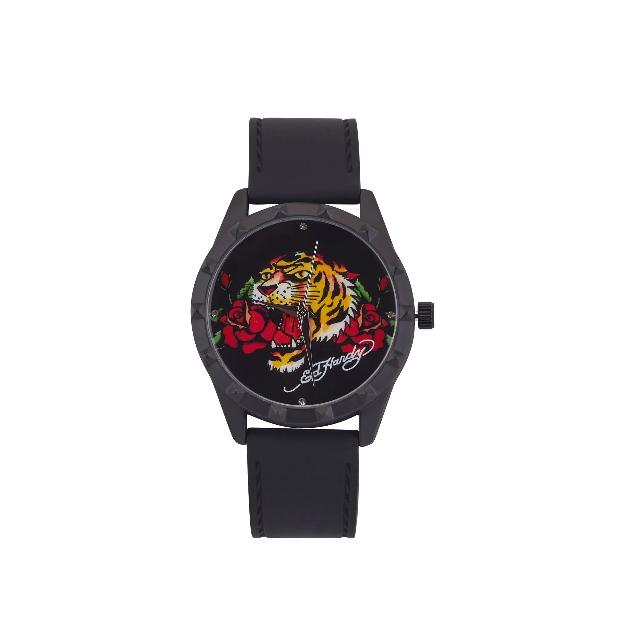 Ed Hardy Ladies Black/Black Plain Watch Analog sold by iTouch Wearables