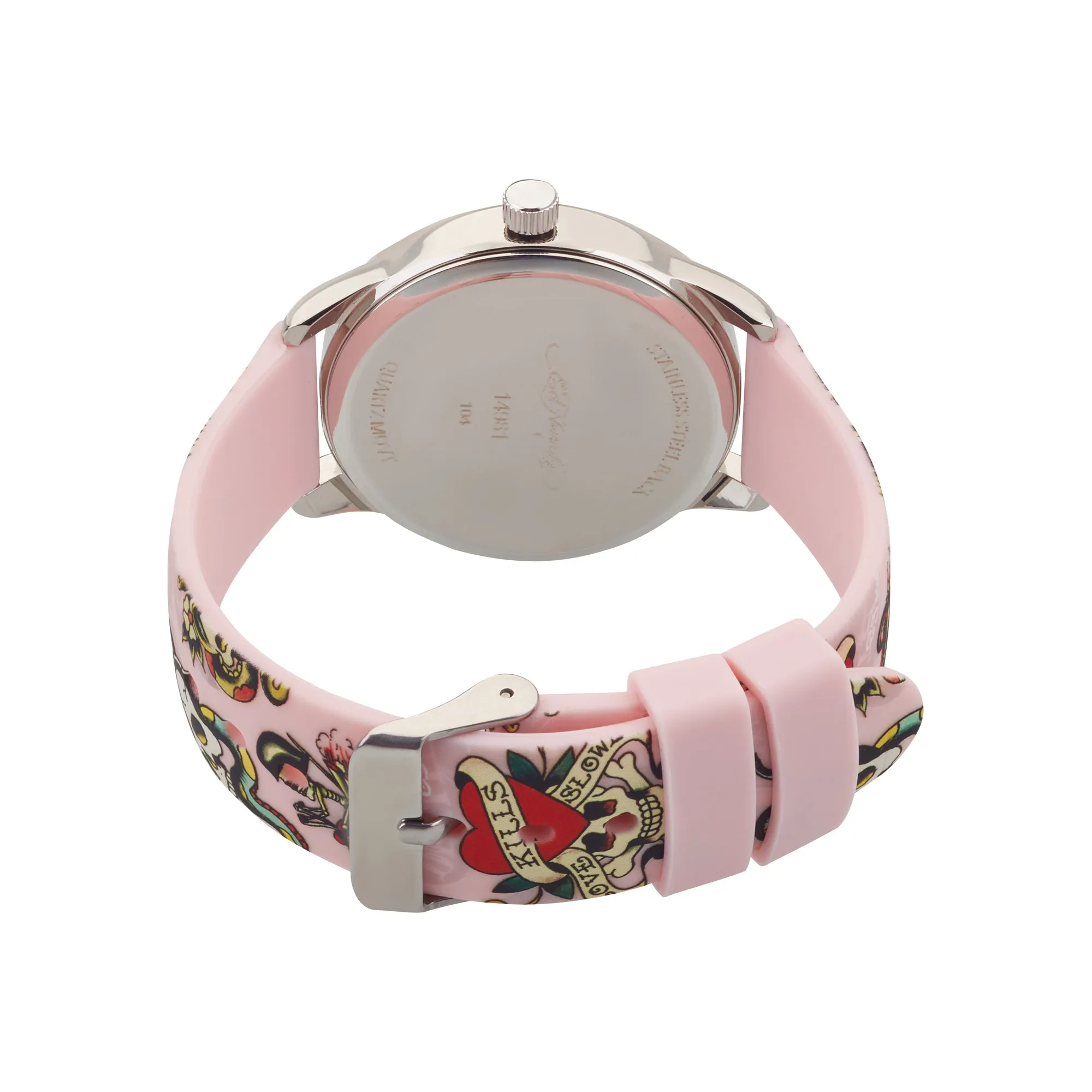 Ed Hardy Ladies Rubber Silv/Multi(Print) Plain Analog Watch sold by iTouch Wearables product image thumbnail 3
