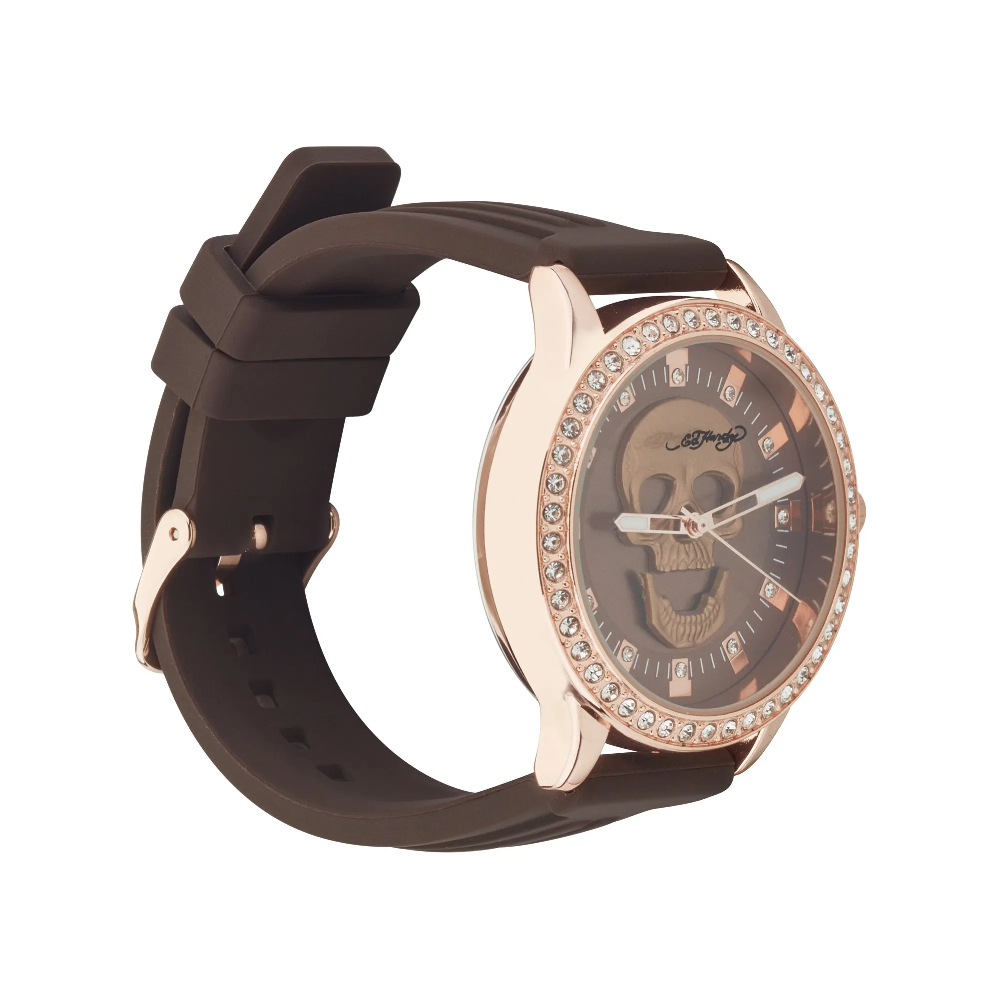 Ed Hardy Ladies Rubber Brown/Brown Plain Analog Watch sold by iTouch Wearables product image thumbnail 2