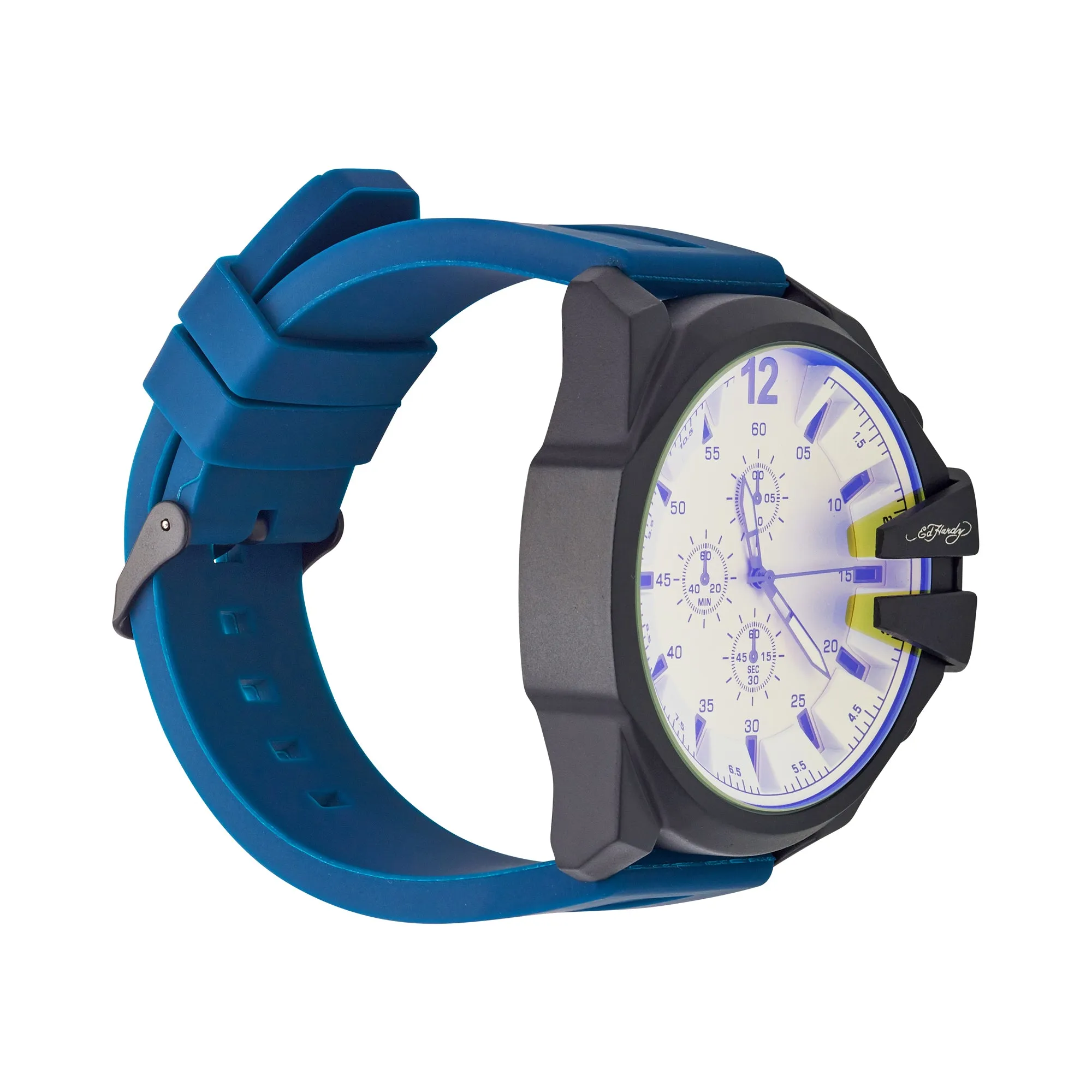 Ed Hardy Men's Navy Silicone Strap Watch 53mm sold by iTouch Wearables product image thumbnail 2