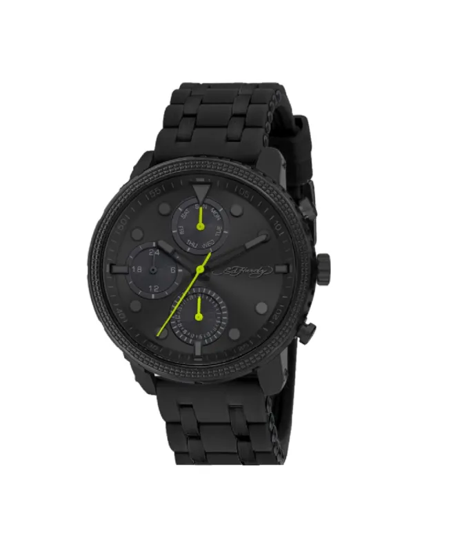 Ed Hardy Men's Black Silicone Strap Watch 48mm sold by iTouch Wearables