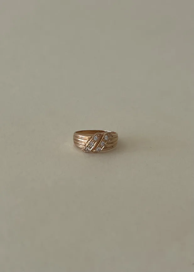Vintage Twist Cubic Zirconia Ring sold by Kinn