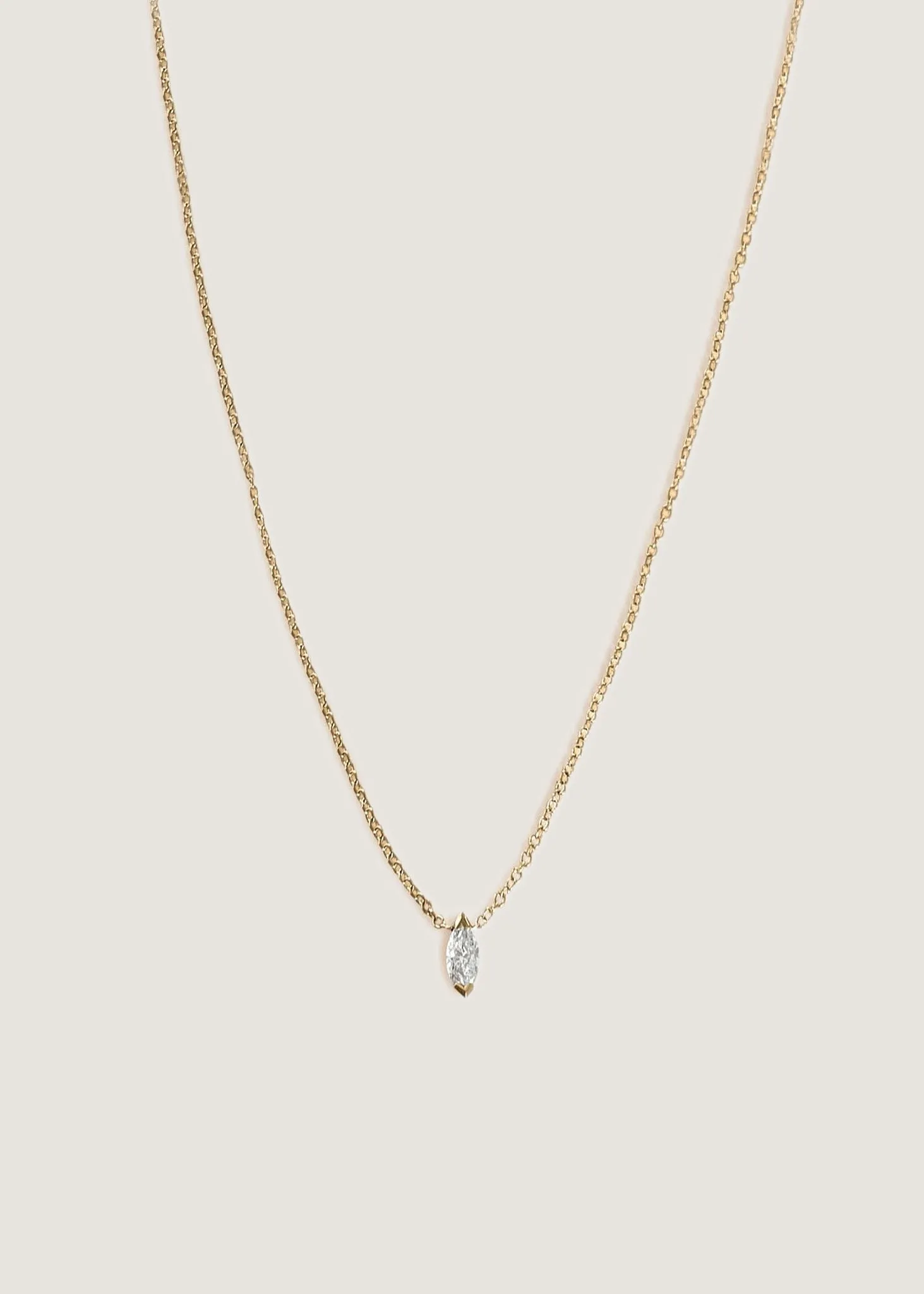 Solitaire Marquise Diamond Necklace sold by Kinn