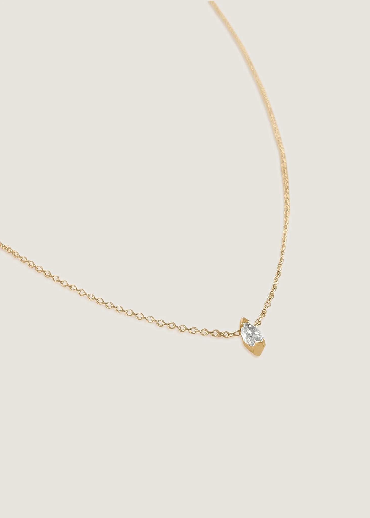 Solitaire Marquise Diamond Necklace sold by Kinn product image thumbnail 3