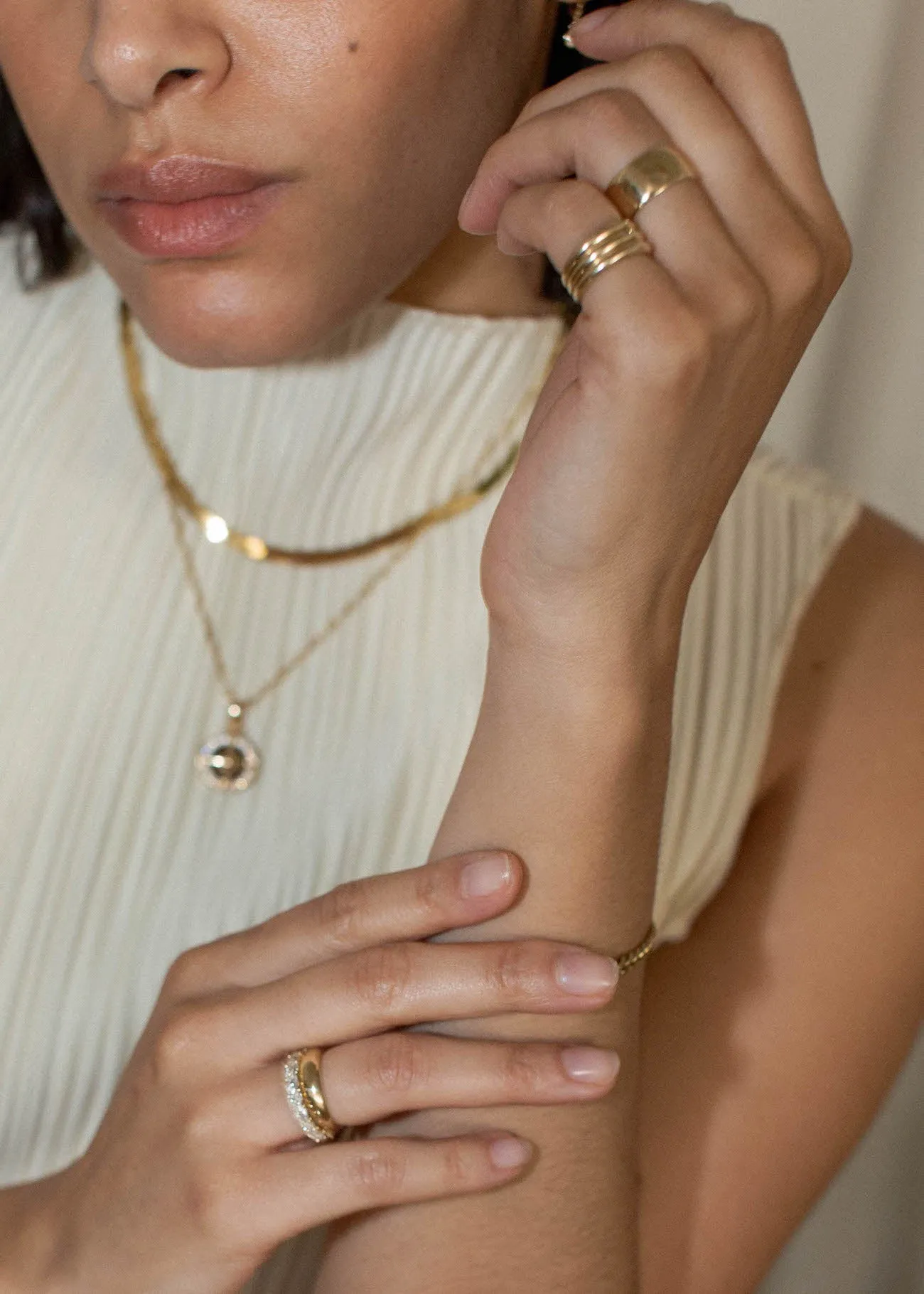 Françoise Layered Ellipse Ring sold by Kinn product image thumbnail 4