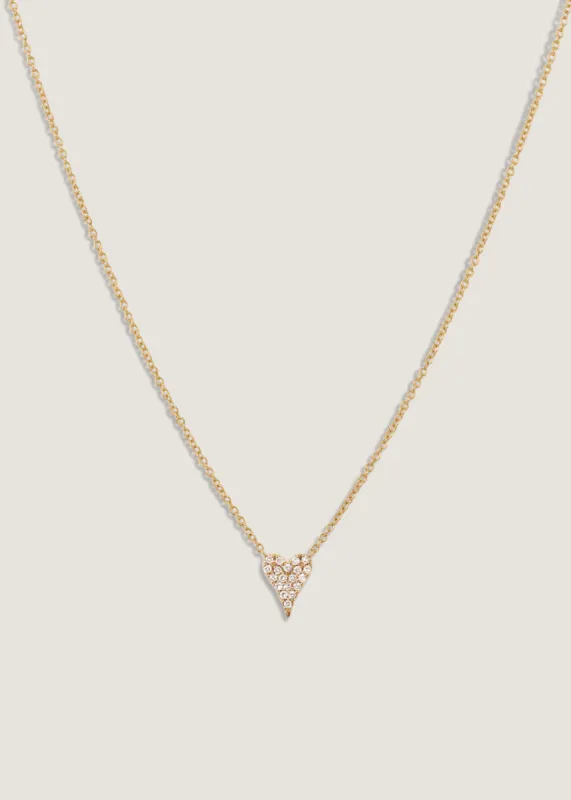 Archive Pavé Diamond Heart Necklace sold by Kinn