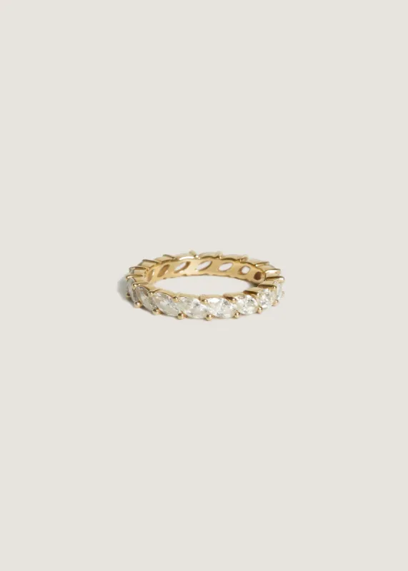 Marquise Eternity Ring Diamond Yellow Gold sold by Kinn
