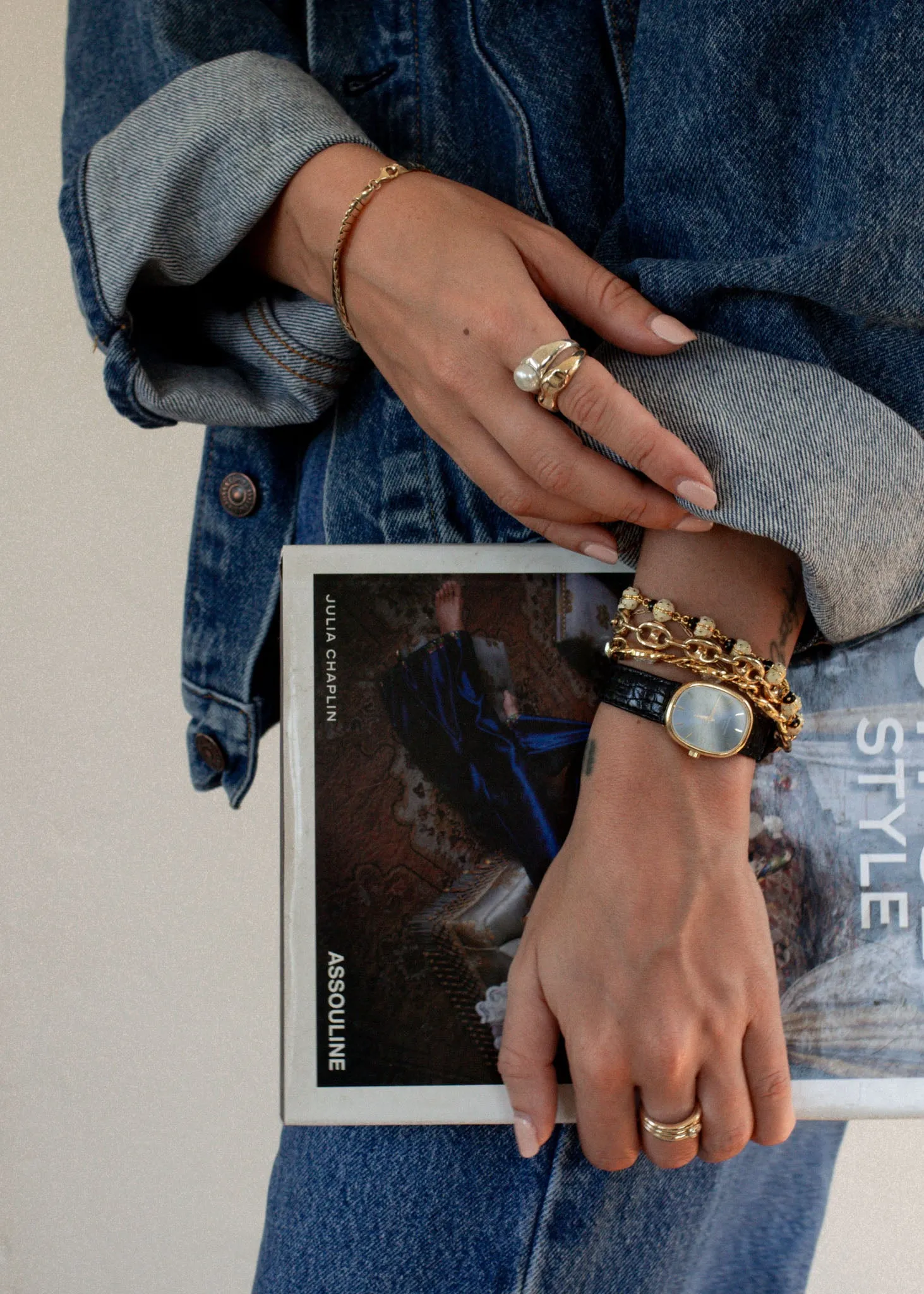 Edith Pearl Ring Stack Gold & Silver sold by Kinn product image thumbnail 3