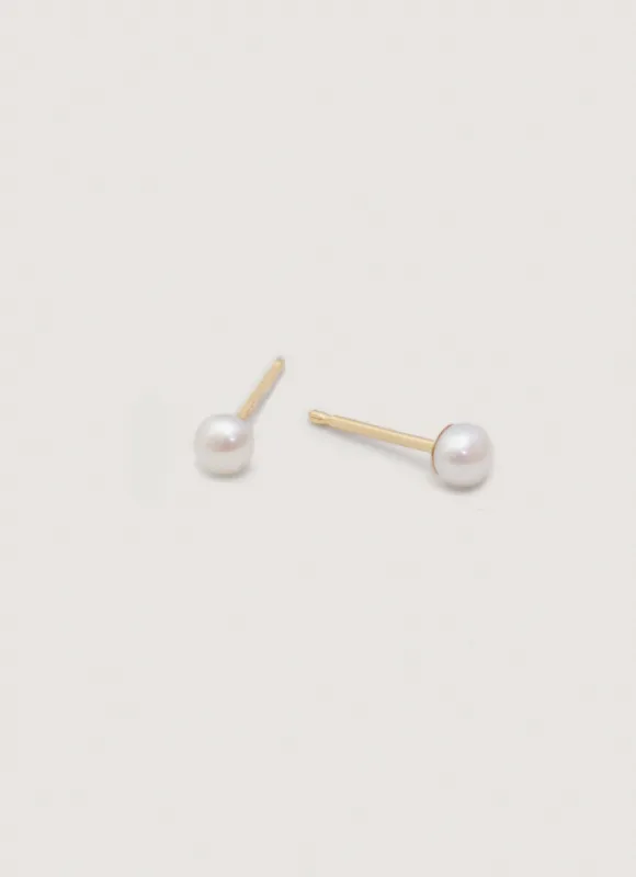 Pearl Stud Earrings sold by Kinn