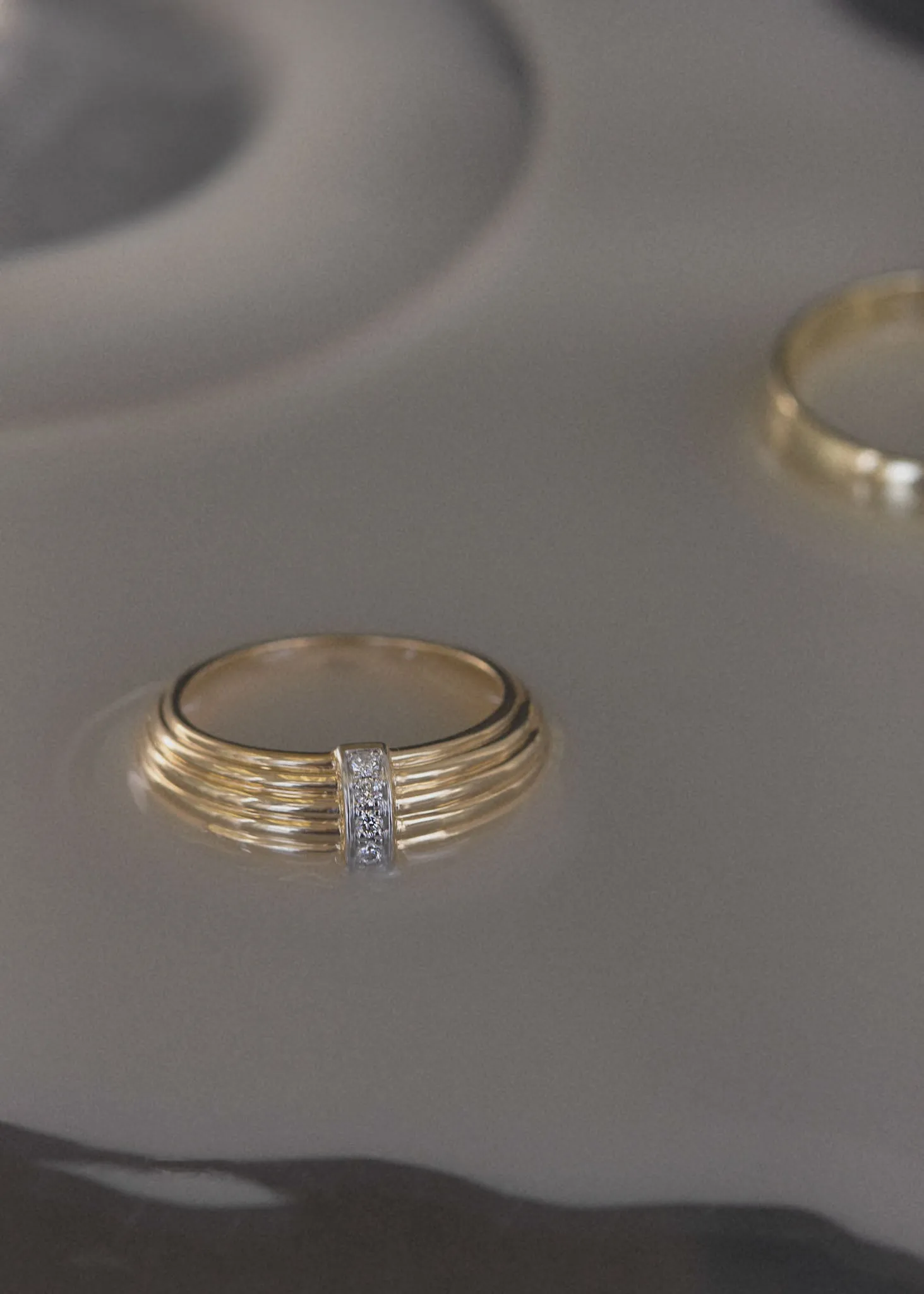 Pavé Ribbed Dome Ring Diamond sold by Kinn product image thumbnail 4